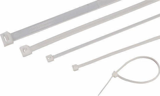 Eurolamp Δεματικά Καλωδίων Πλαστικά 200mmx3.6mm σε Λευκό χρώμα (100τμχ) (147-54007)