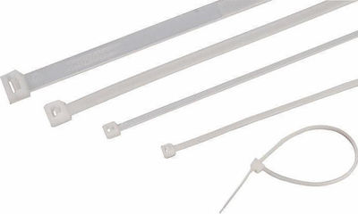 Eurolamp Pack of 100pcs White Plastic Cable Ties 250x3.6mm 147-54008