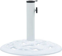 vidaXL Umbrella Stand made of Cast Iron in White Color 40x40x9cm