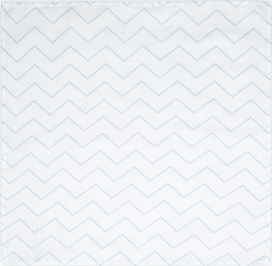 Lorelli Lines Pânză de Înfășat din Muselină Albastru deschis 80x80εκ.