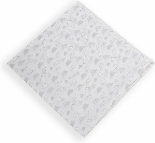 Kikka Boo Clouds Прегръщаща Пелена от Муселин Сив 90x90см.