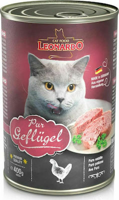 Leonardo Κονσέρβα Wet Food for Adult Cats In Can with Poultry 1pc 400gr