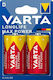 Varta Longlife Max Power Αλκαλικές Μπαταρίες D 1.5V 2τμχ