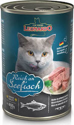 Leonardo Κονσέρβα Wet Food for Adult Cats In Can with Fish 6pcs 400gr