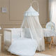 Funna Baby Tulle Baby Crib Mosquito Net Prince 200cm Light Blue