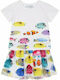 Desigual Kids Dress Short Sleeve White