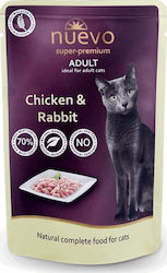 Nuevo Adult Wet Food for Adult Cats In Pouch with Chicken / Rabbit 1pc 85gr