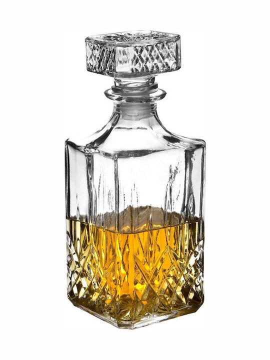 Alpina Appliances Glass Carafe Glass Whiskey Decanter 8.5cm with Stopper 1000ml