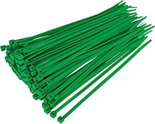 Sapiselco Πλαστικά Δεματικά Καλωδίων 280mmx4.5mm σε Πράσινο χρώμα (100τμχ)