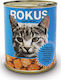 Rokus Κονσέρβα Nasses Katzenfutter für Katze in Dose mit Fisch 810gr