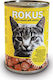 Rokus Κονσέρβα Nasses Katzenfutter für Katze in Dose mit Huhn 410gr