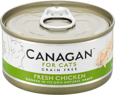 Canagan Κονσέρβα Nasses Katzenfutter für Katze in Dose mit Huhn 75gr