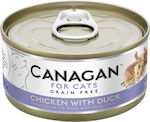 Canagan Κονσέρβα Wet Food for Adult Cats In Can with Chicken / Duck 1pc 75gr