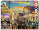 Notre Dame Collage Puzzle 2D 1000 Bucăți