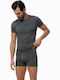 Men's Undershirt Short-sleeved in Gray Color