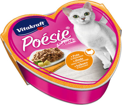 Vitakraft Poesie Sauce Wet Food for Adult Cats In Tray with Turkey 1pc 85gr