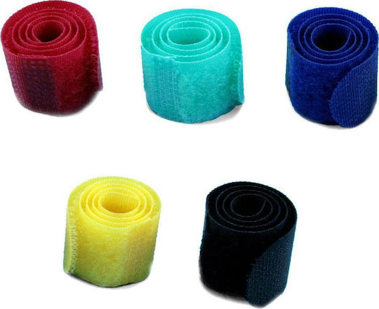 MediaRange Pack of 5pcs Multicolour Velcro Cable Ties 215x16mm MRCS302