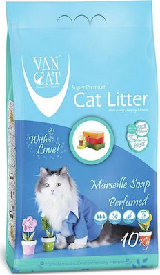 Van Cat Perfumed Katzenstreu Feinkörnig mit Duftstoff Marseiller Seife 10kg 51032