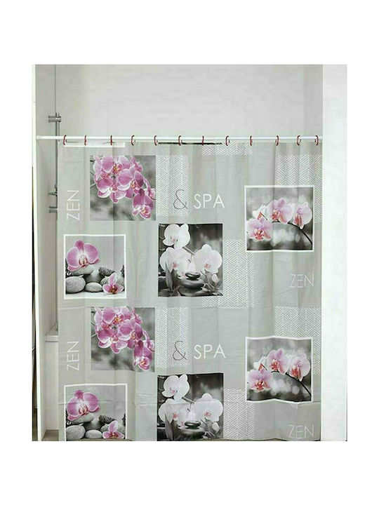 Aria Trade Floral Shower Curtain 180x180cm 1100L53