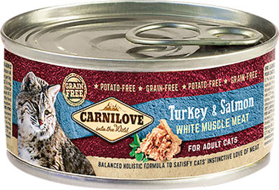 Carnilove Adult Wet Food for Adult Cats In Can with Turkey / Salmon 1pc 100gr