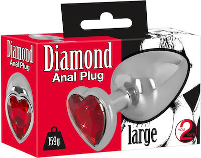 You2Toys Diamond Anal Plug Large Anal Plug Diamond Large Silver 9.4cm 05327970000