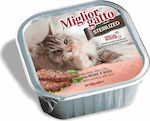 Morando Miglior Gatto Sterilised Wet Food for Sterilised Adult Cats In Tray with Salmon Ταψάκι 1pc 100gr