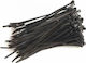 Sapiselco Plastic Cable Ties 300mmx4.5mm In Black Colour 100 Pieces