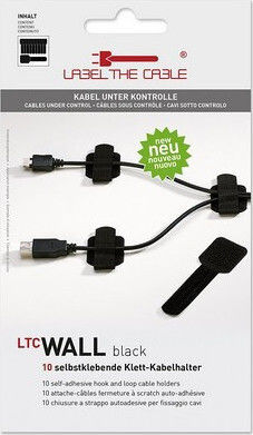 Label The Cable Δεματικά Καλωδίων Πλαστικά σε Μαύρο χρώμα (10τμχ)