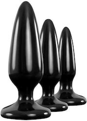 Ns Novelties Renegade Pleasure Plug Kit Antrenor 3 Module Plug Anal Negru 10.9cm 3 Bucăți