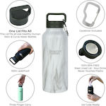 Healthy Human Stein Bottle Bottle Thermos Stainless Steel BPA Free White with Loop HH0036