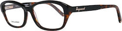 Dsquared2 Plastic Eyeglass Frame Brown Tortoise DQ5117 056