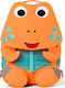 Affenzahn Neon Crab School Bag Backpack Kindergarten Orange with Water bottle holder 8Liters