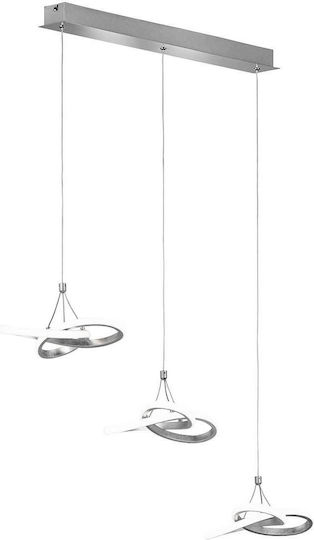 Wofi Eliot Hängelampe Silber 82cm.