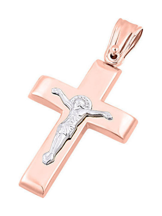 9K Pink gold men's cross, T04319