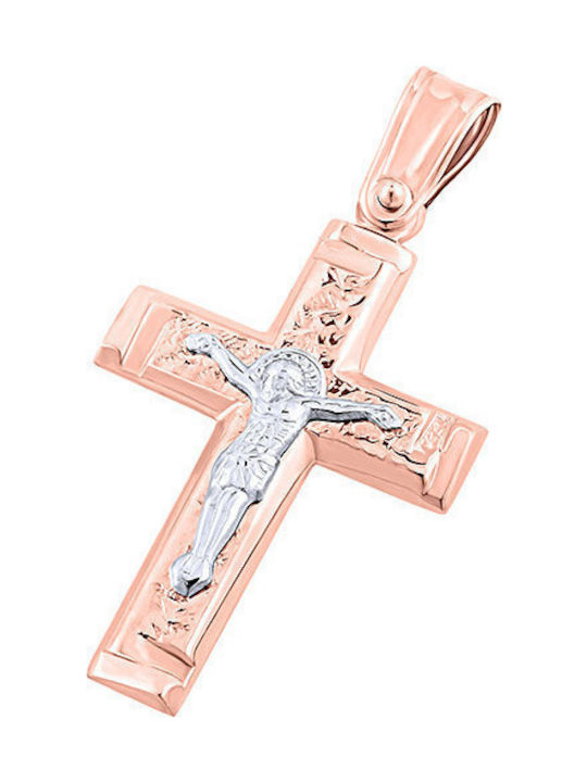 9K Pink gold men's cross, T04719