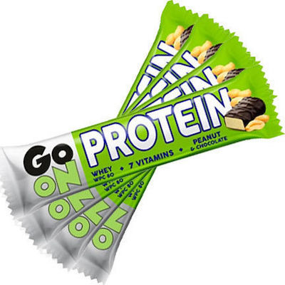 Go On Nutrition Protein Μπάρες με 20% Πρωτεΐνη & Γεύση Peanut Chocolate 24x50gr