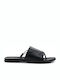 Boxer Leather Women's Flat Sandals In Black Colour