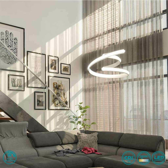 Wofi Tess Pendant Light White 41cm