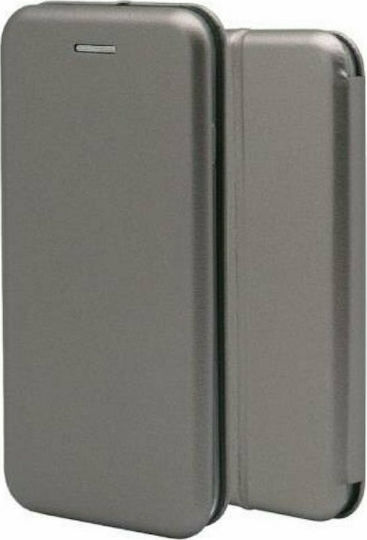 iNOS Curved M-Folio Book Synthetic Leather Gray (Redmi 8)
