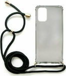 iNOS Crossbody Silicone Back Cover with Strap Transparent (Galaxy S20+)