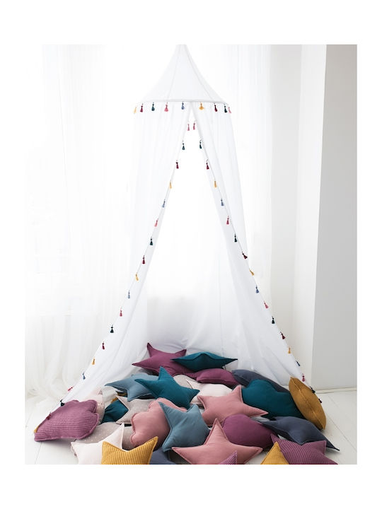 CozyDots Plasă de țânțari Magazin online Boho Din bumbac Albă