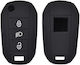 Silicone Car Key Cover Case with 3 Buttons for Citroen / Peugeot Black