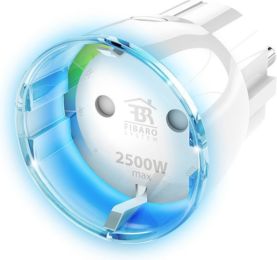 Fibaro Wall Plug Single Power Socket Wi-Fi Connected White