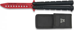 K25 Πεταλούδα Μαχαίρι με Θήκη Κόκκινη 10cm