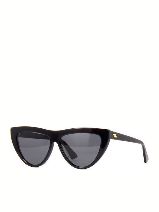 Bottega Veneta Women's Sunglasses with Black Plastic Frame and Black Lens BV1018S 001
