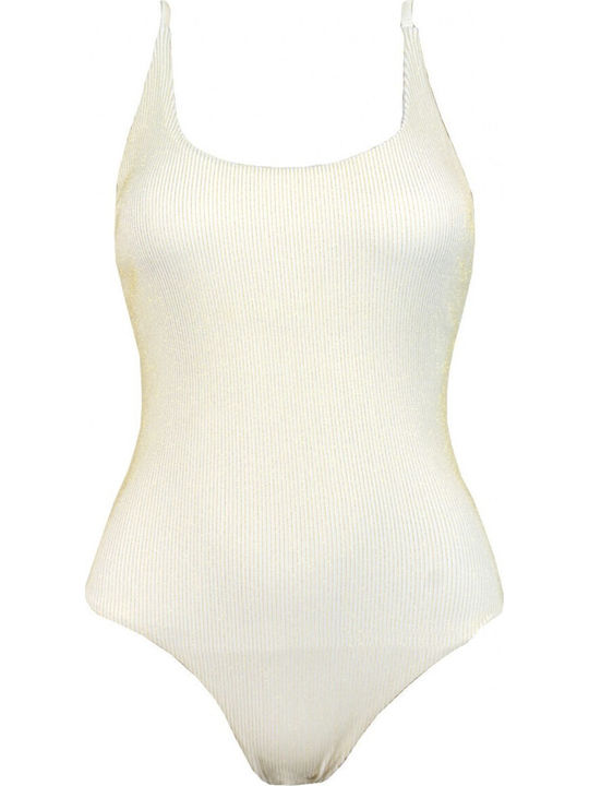 BP4040 Costum De Baie Întreg Alb