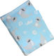 Flannel Swaddle Blanket Blue Seal Blue 65x80cm