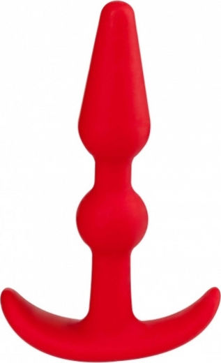 Nanma Smiling Butt Plug Silicone Анална тапа Червен 10см