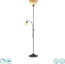 Wofi Lacchino Floor Lamp H180cm. Brown