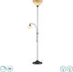 Wofi Lacchino Floor Lamp H180xW45cm. with Socket for Bulb E27 Brown
